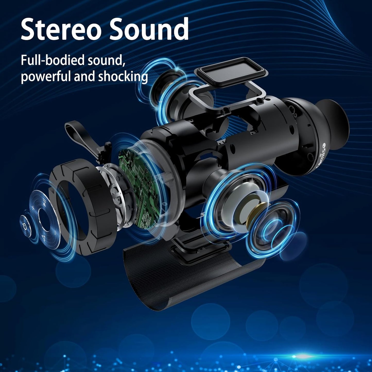 Bluetooth Speaker, IP65 Waterproof Portable Speaker with 360° HD Surround Sound, Punchy Bass, Wireless TWS Pairing, 24H Playtime, Wireless Speakers for Home/Outdoor/Camping/Beach, Birthday Gift